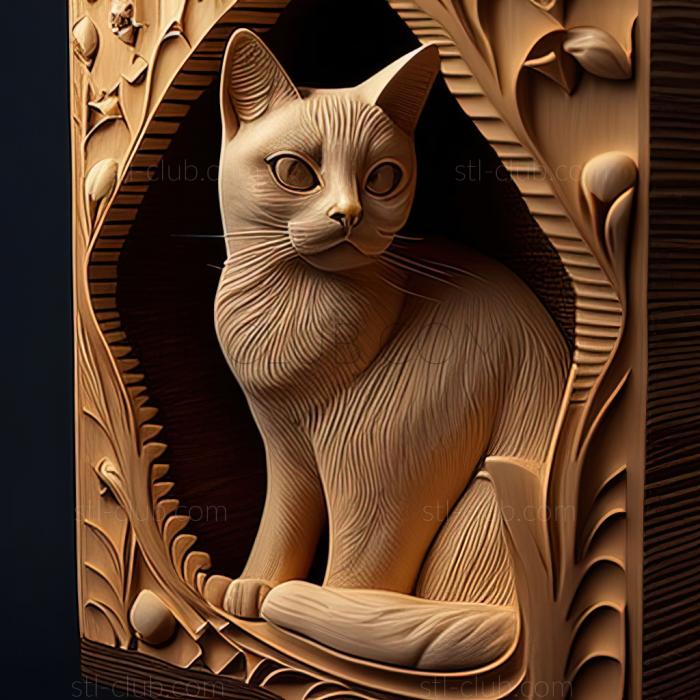 3D model st Snowshoe cat (STL)